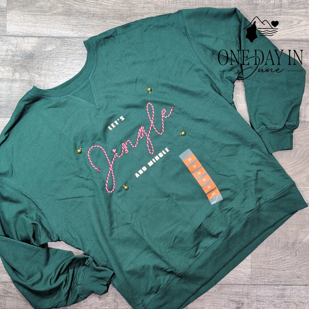 Rockin Around Let's Jingle Sweatshirt Size M